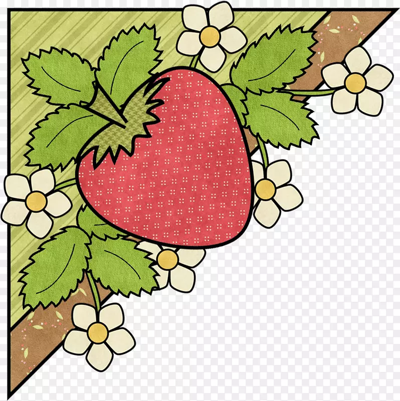 草莓冰淇淋水果手绘草莓