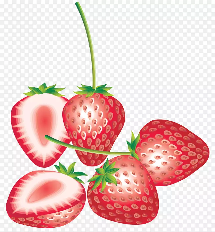 佛罗里达草莓节小蛋糕草莓派手绘草莓树梗