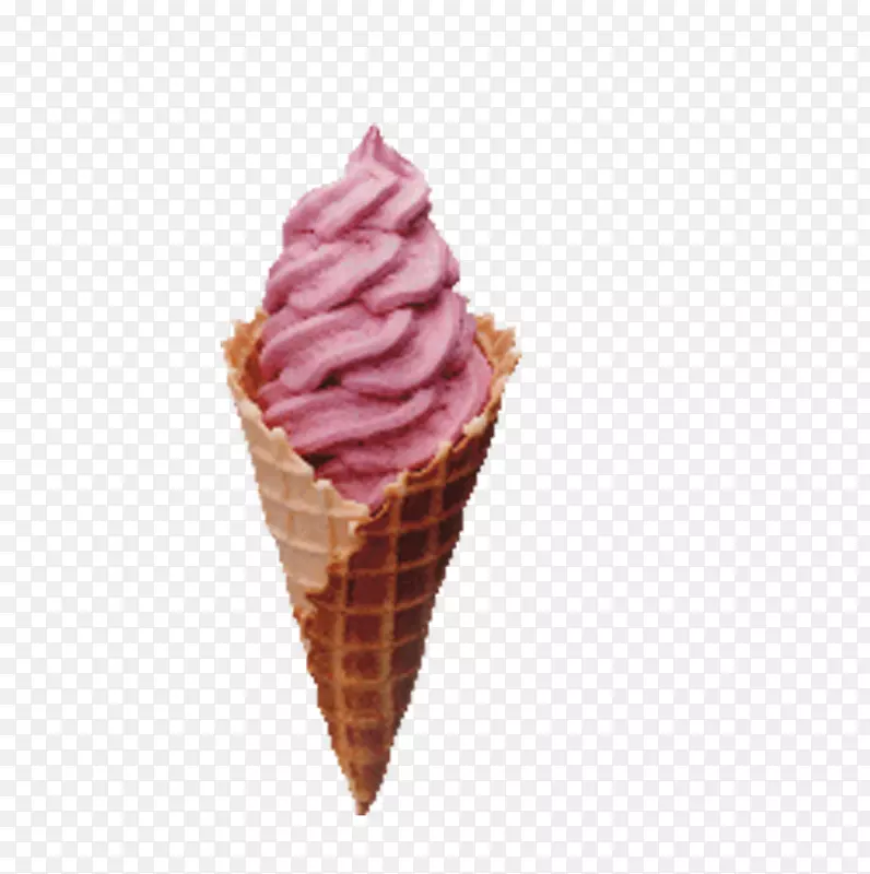 冰淇淋圆锥奶昔草莓冰淇淋