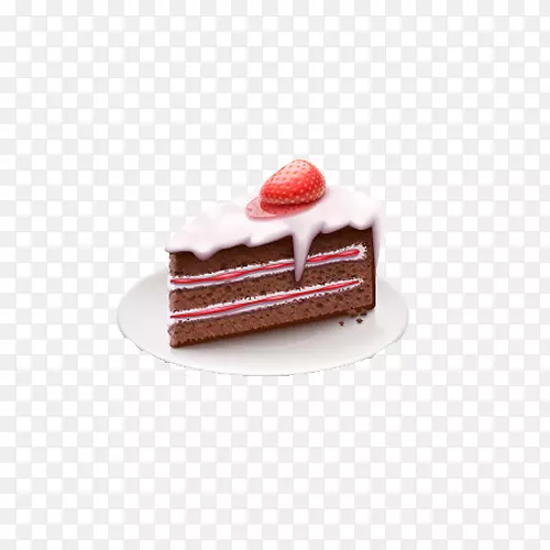 塔特小四草莓奶油蛋糕糖衣-现实草莓蛋糕