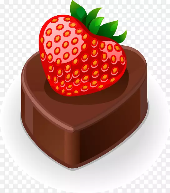 草莓派巧克力布丁巧克力蛋糕白巧克力手绘心形巧克力草莓蛋糕