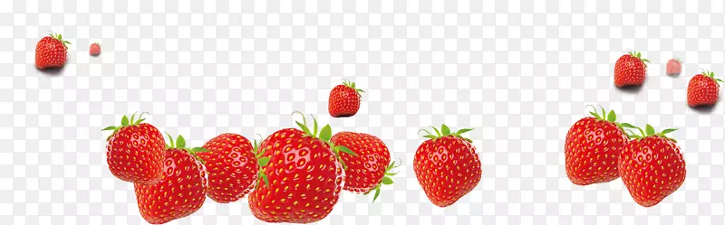 草莓果实-草莓漂浮元素