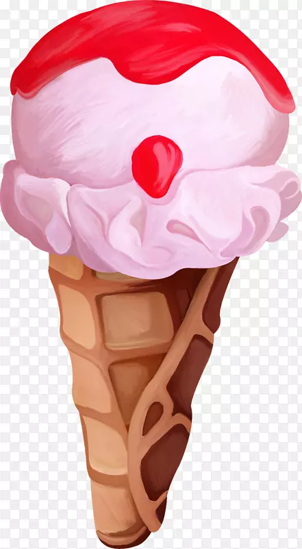 那不勒斯冰淇淋草莓冰淇淋蛋奶草莓冰淇淋