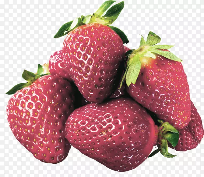 果汁草莓果夹艺术-红色新鲜草莓装饰图案