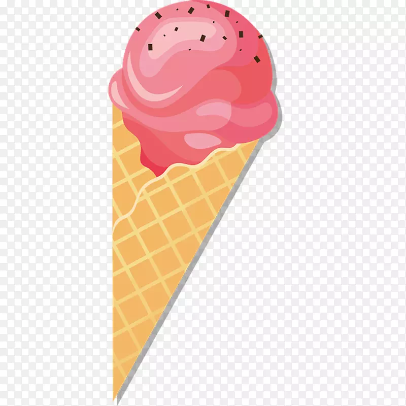 草莓冰淇淋华夫饼草莓冰淇淋