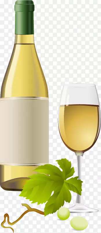 白葡萄酒红酒香槟酒瓶精致的酒杯