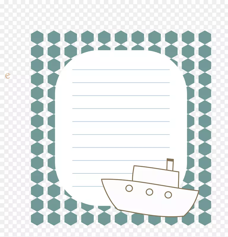 免费剪贴画-卡通船边框创意