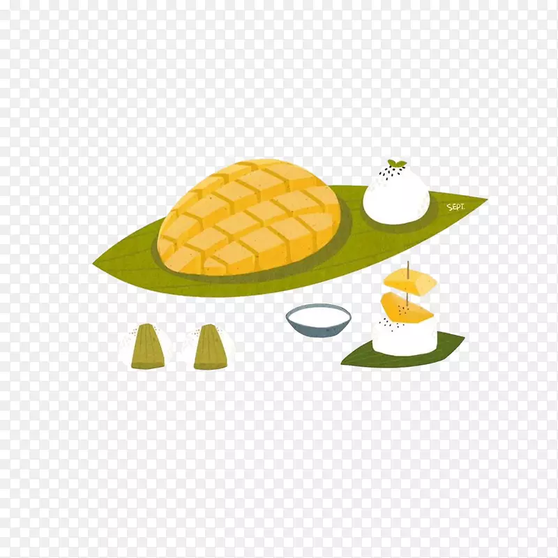 卡通插图-卡通芒果元素