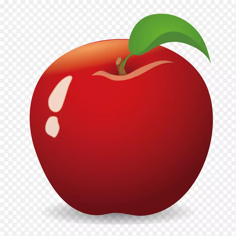 苹果土坯插画-红苹果