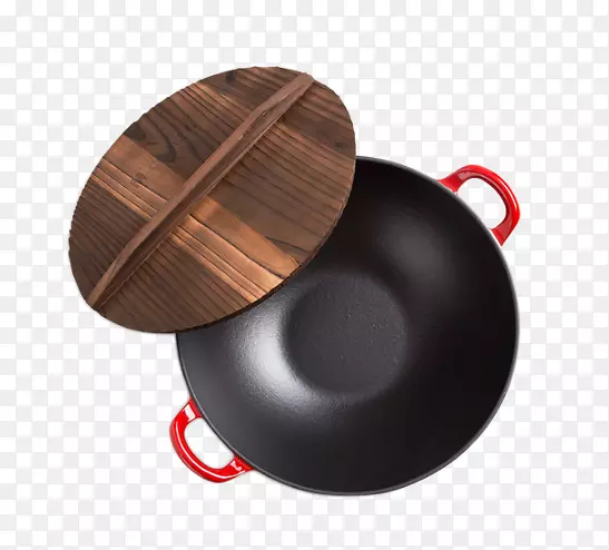下锅搪瓷铸铁炊具木皮