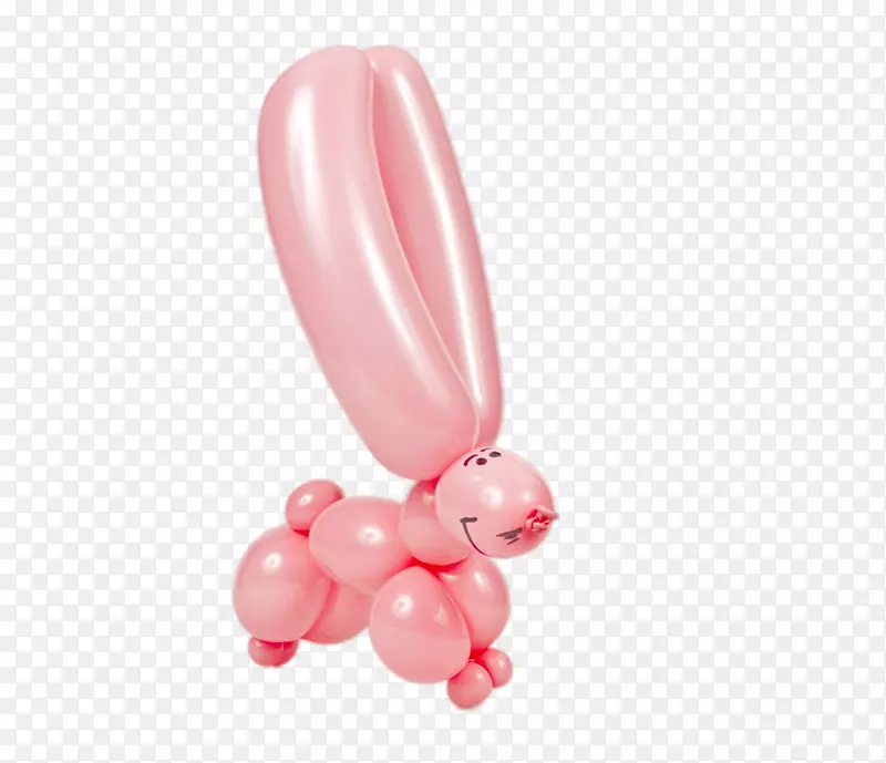 气球花瓣-粉红兔