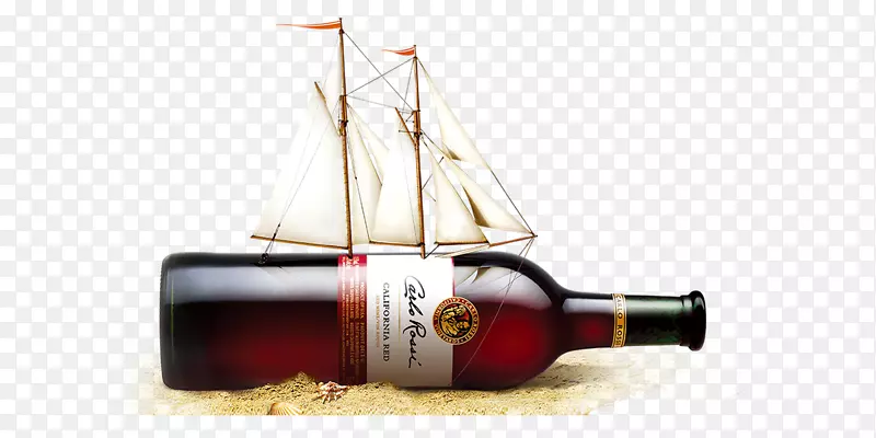 红酒瓶创意设计师-瓶形船