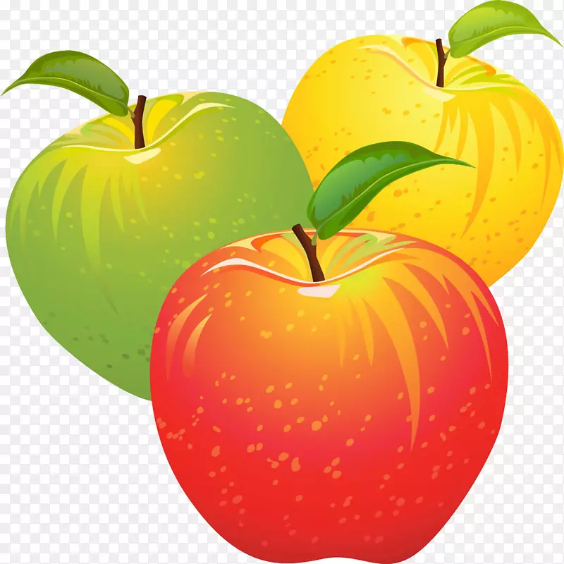 果汁苹果摄影剪贴画-新鲜苹果卡通形象