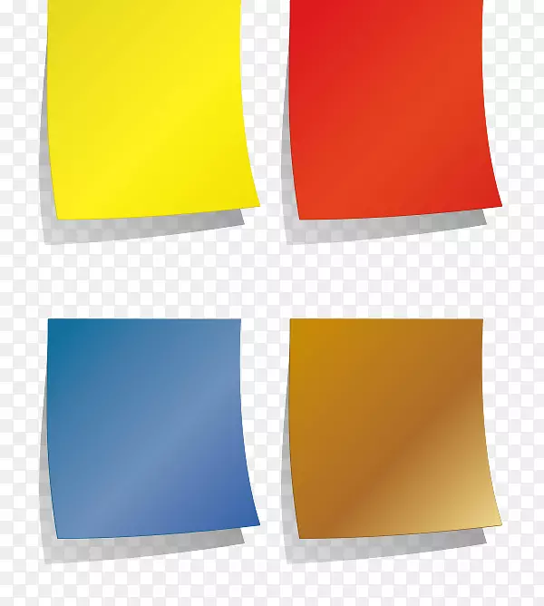 矩形材料.红色、黄色、蓝色的注释