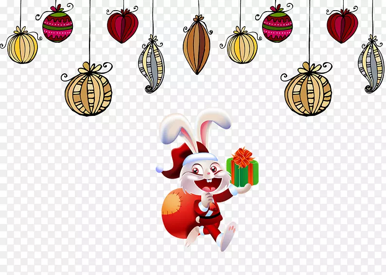 圣诞饰品礼品插图-圣诞兔