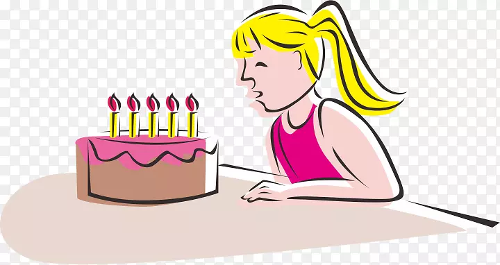 生日蛋糕蜡烛剪贴画-吹灭蜡烛图像