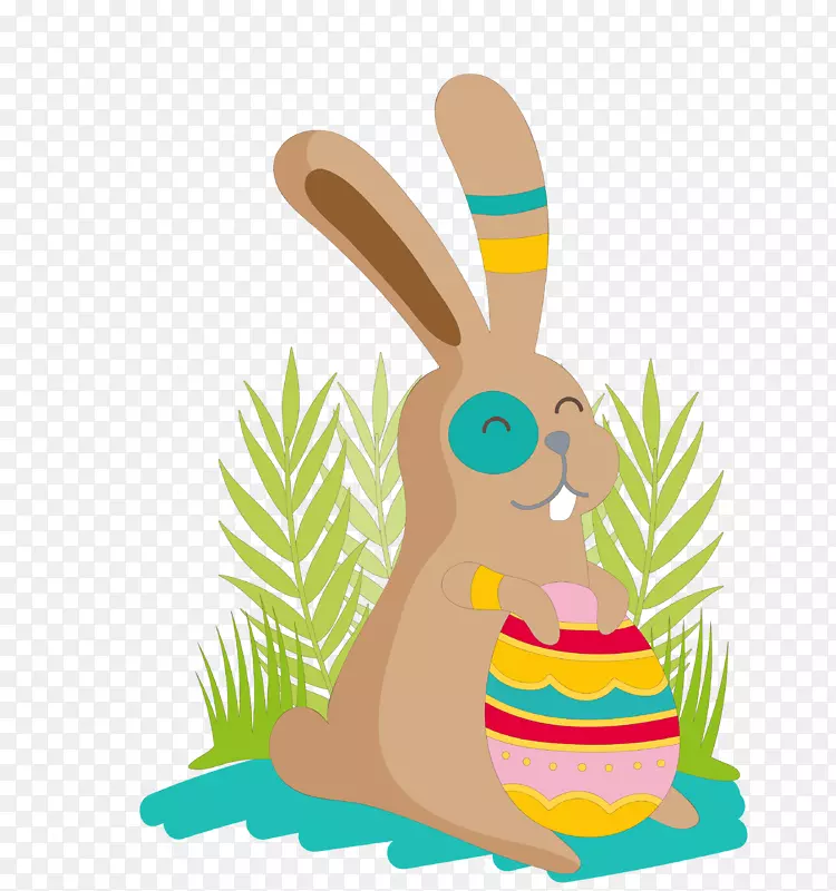 复活节兔子剪贴画手绘兔