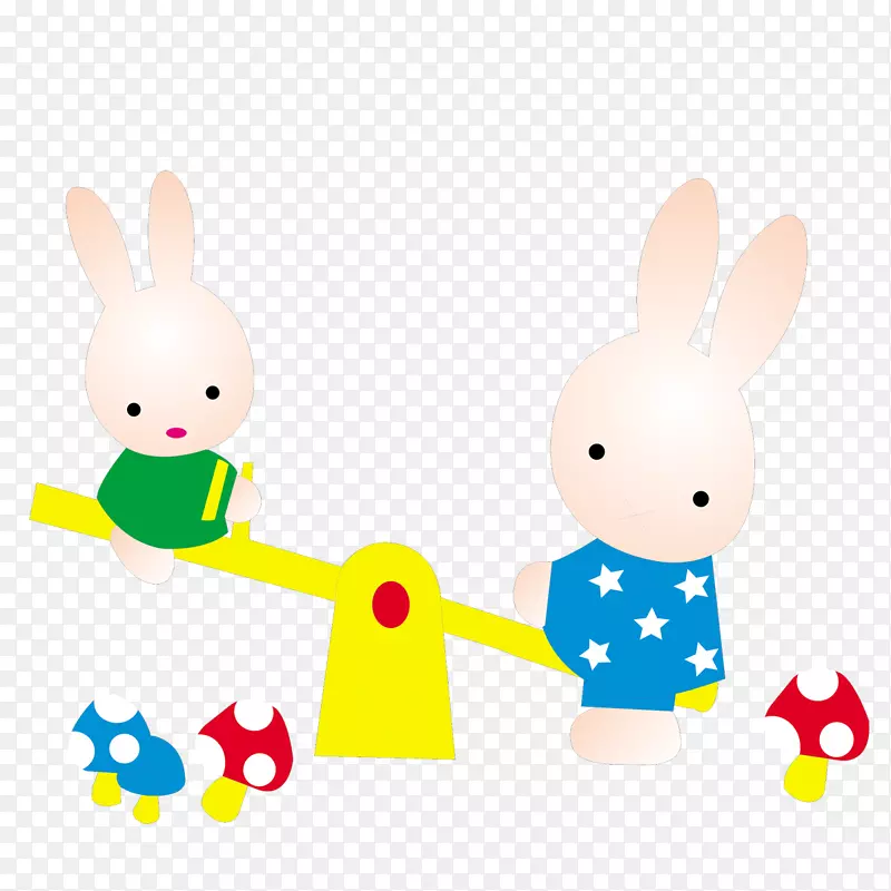 白兔复活节兔子米菲跳板和兔子