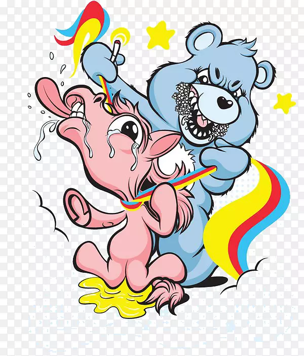 爱护熊画艺术-卡通熊犬插图