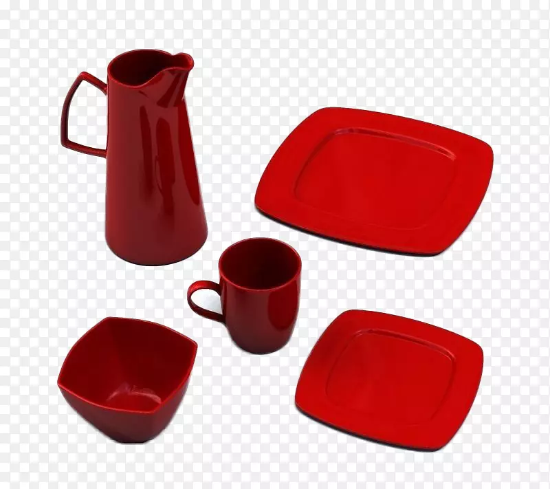 咖啡杯餐具盘三维电脑图形玻璃-红牌家居用品免费扣料