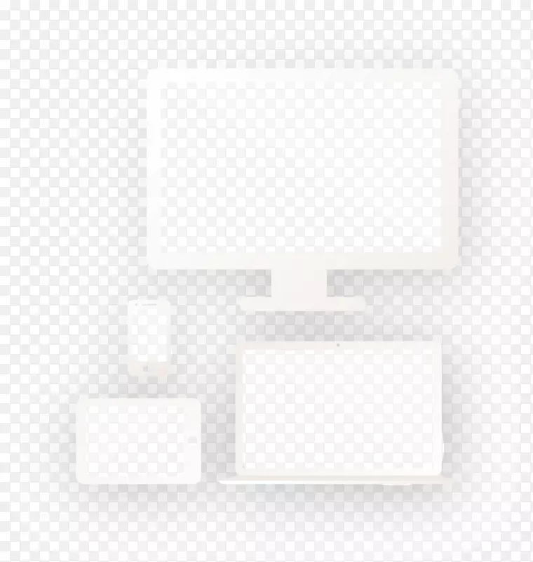 白色方格图案手绘白色电脑