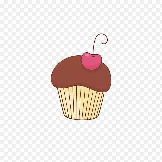 纸杯蛋糕面包店生日蛋糕松饼插图-蛋糕