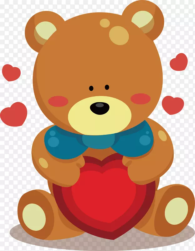 情人节结婚诗送男朋友玫瑰花是红色载体守护可爱的熊