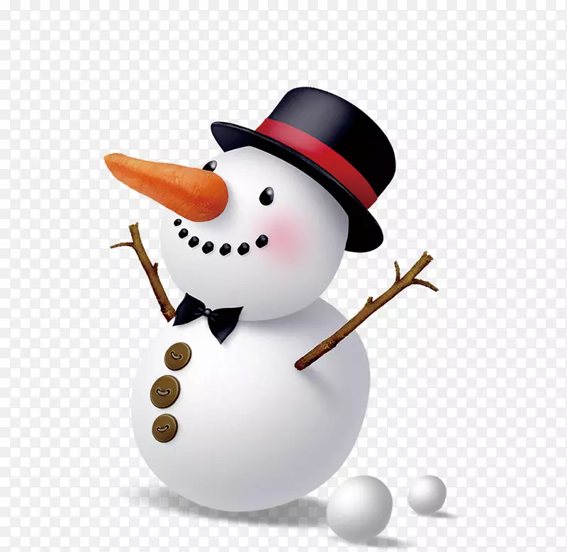 雪球打冬沙工具-简单可爱的雪人
