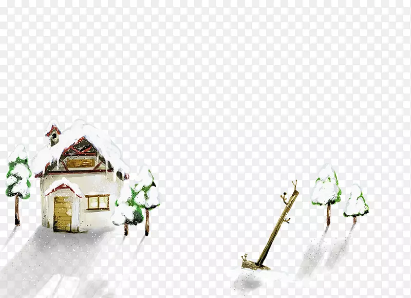 卡通显示分辨率墙纸-冬季住宅