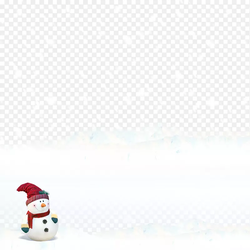 吉娃娃雪人圣诞卡图案-冬帽雪人背景