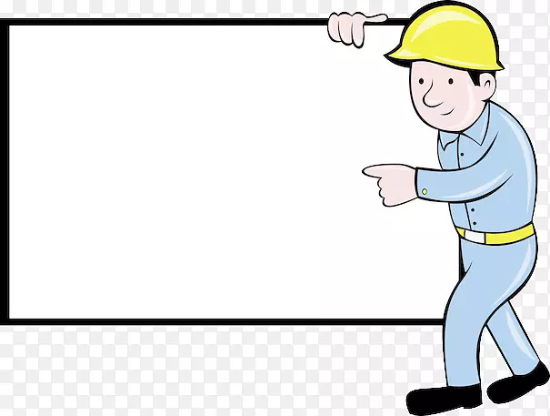 卡通版税-免费建筑工人剪贴画-白板男