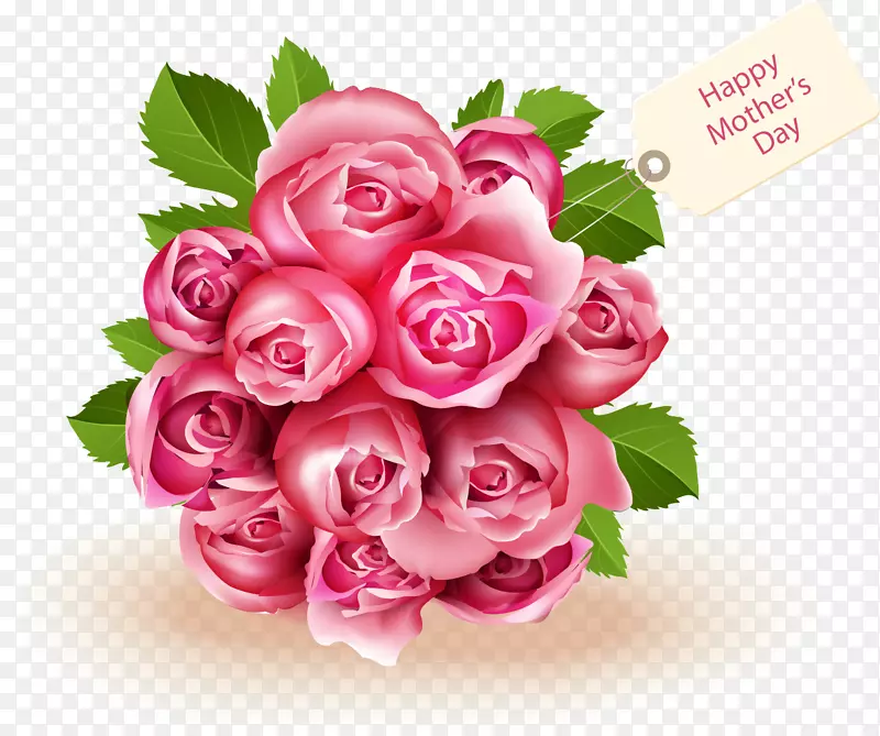 母亲节祝福清晨的爱-母亲节的一束粉色玫瑰图