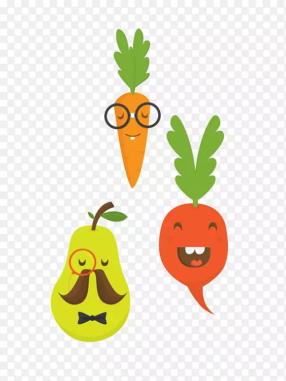 食品插图-卡通蔬菜