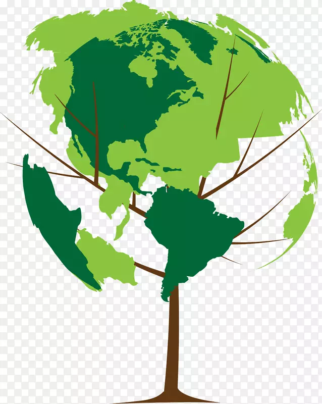 可持续活动管理可持续环保会议-绿色地球树