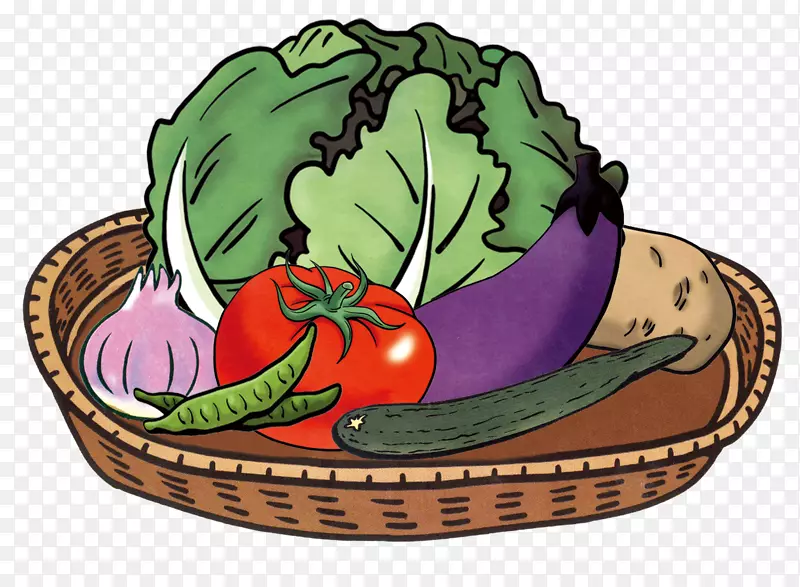 黄瓜篮番茄食品一篮子蔬菜