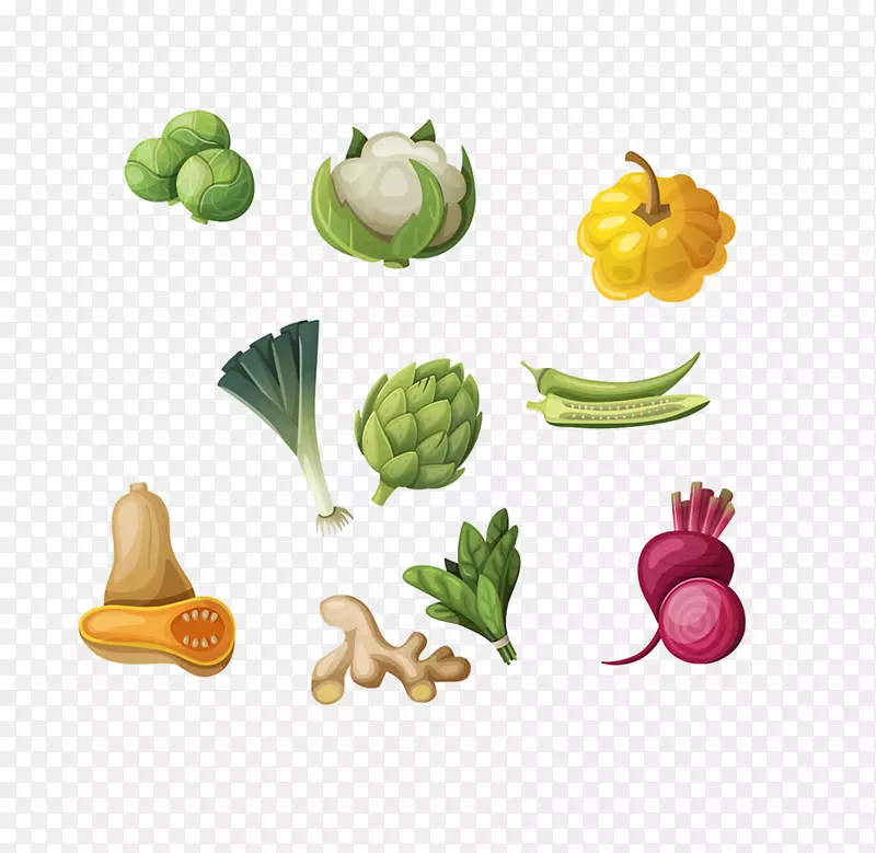 蔬菜水果秋葵图解-多种蔬菜