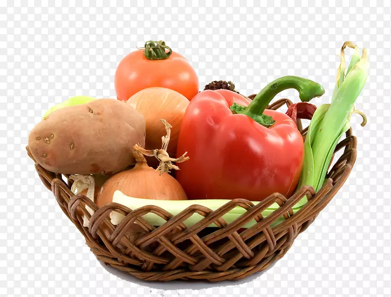 蔬菜洋葱土豆番茄-一篮子水果和蔬菜