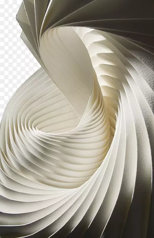 纸(鸟)雕塑水彩画艺术扇形螺旋折叠式建筑设计