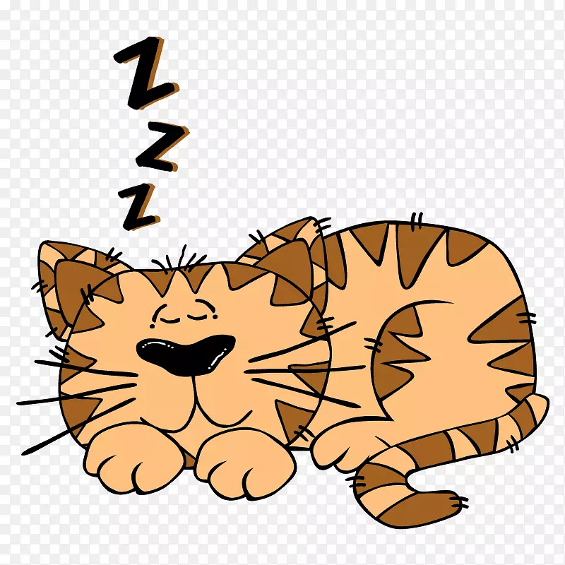 猫卡通睡眠剪辑艺术-睡眠猫