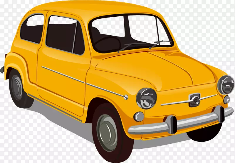 菲亚特600轿车座椅600-黄色老式轿车