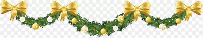 加兰圣诞装饰圣诞树花环剪贴画.带有装饰元素的圣诞节背景