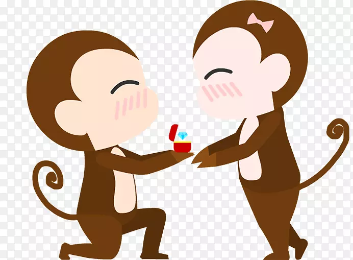 猴子结婚示意图-小猴子结婚