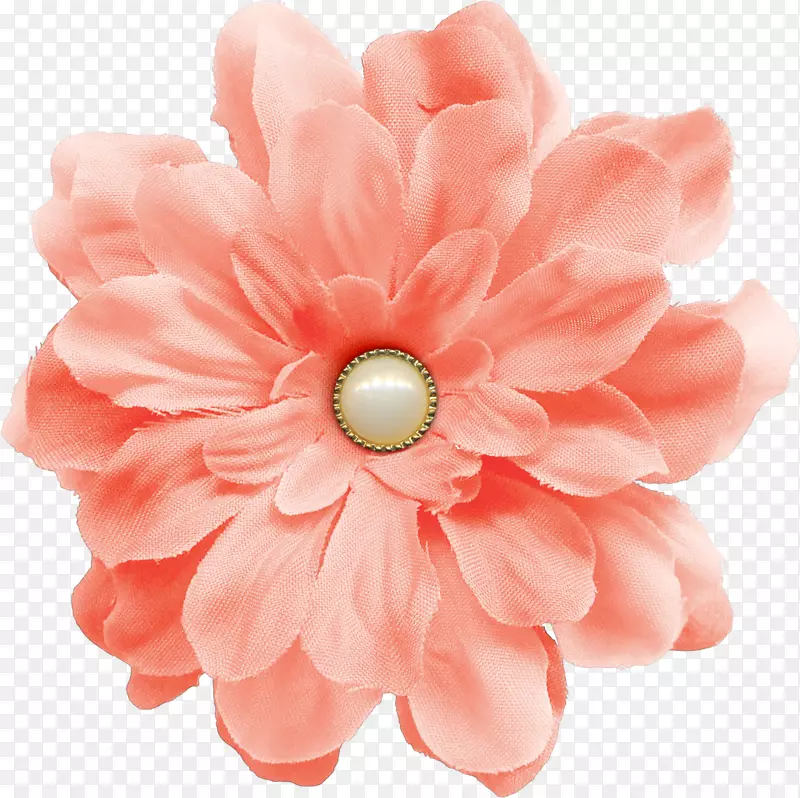 花珍珠-粉红色花朵纽扣