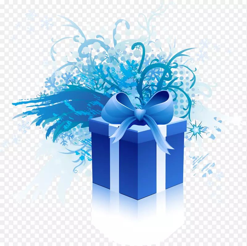 礼品卡优惠券礼品店-漂亮的蓝色礼品盒