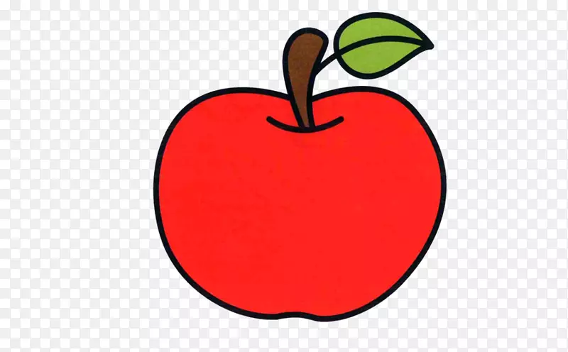 苹果区热爱剪贴画-涂红苹果