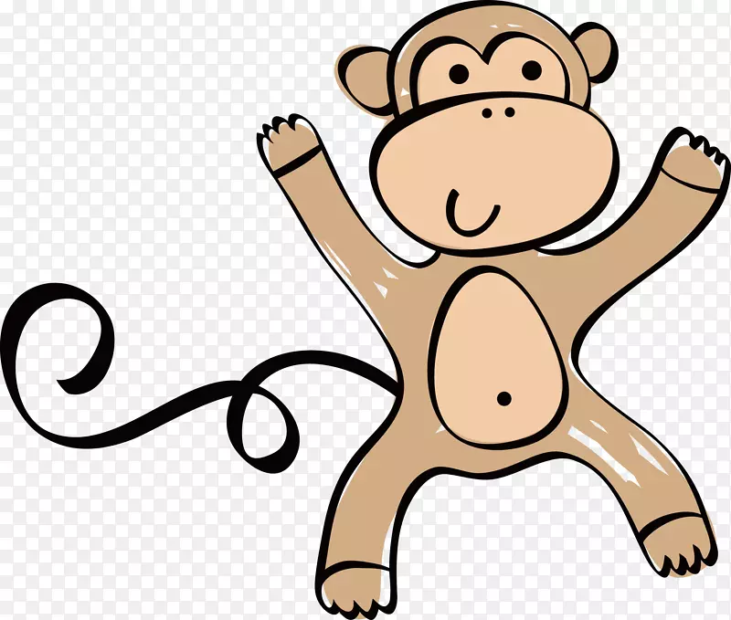 猴子人类行为剪贴画.猴子元素