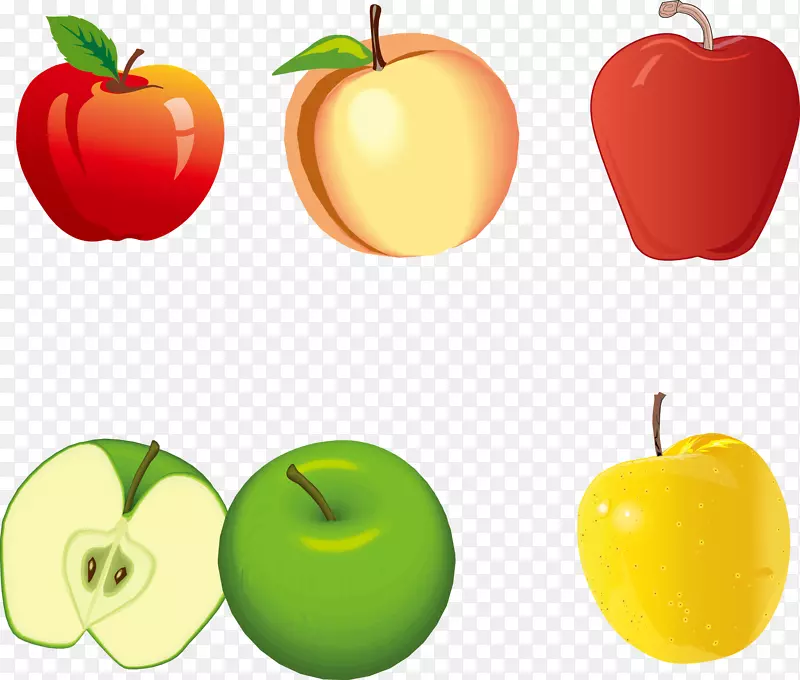 颜色苹果-不同颜色和类型的苹果