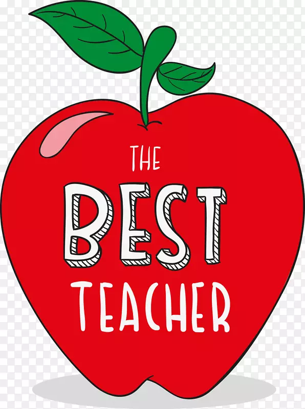 教师日学生苹果剪贴画-红苹果