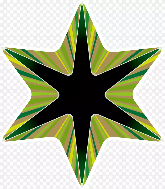 剪贴画-绿色朴素的明星