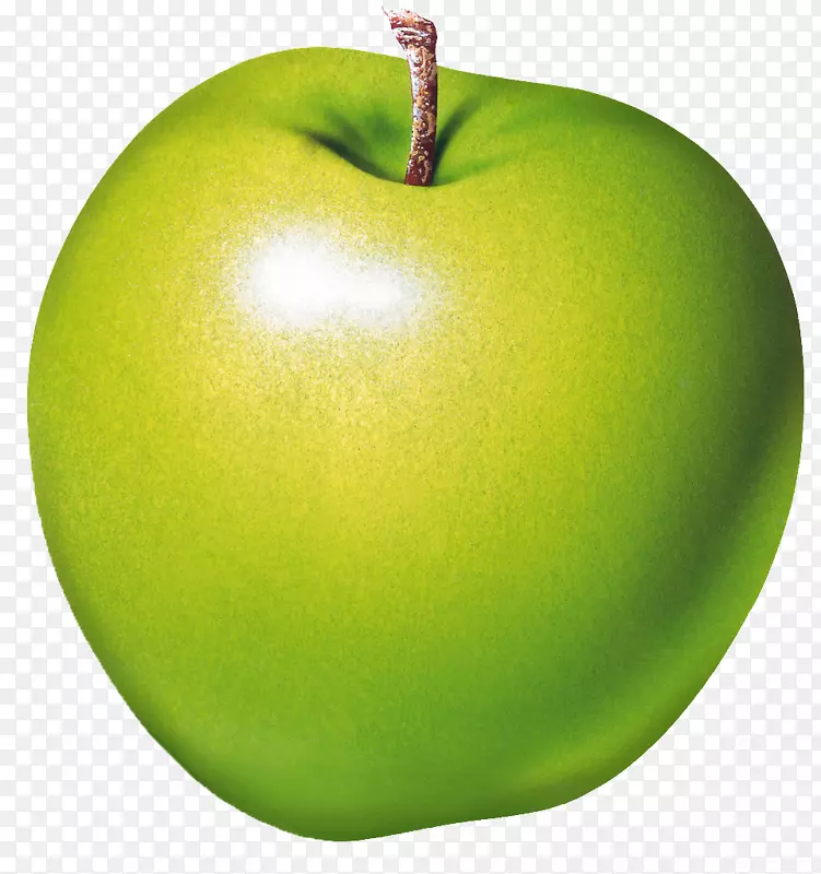 苹果水果食品.水果素描，美丽的绿色苹果